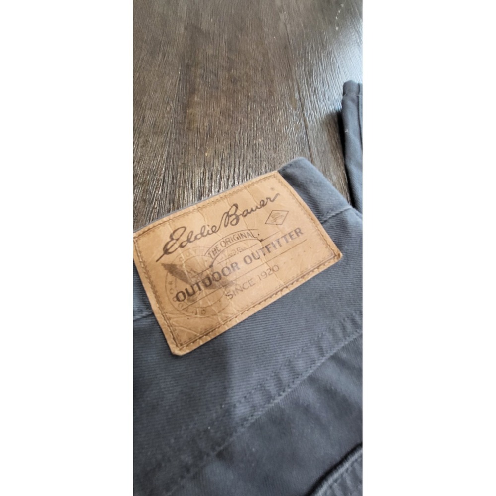 New Eddie Bauer Mens Jeans 36x32 Gray Denim Straight Leg Hiking Comfort Pants - Picture 7 of 8
